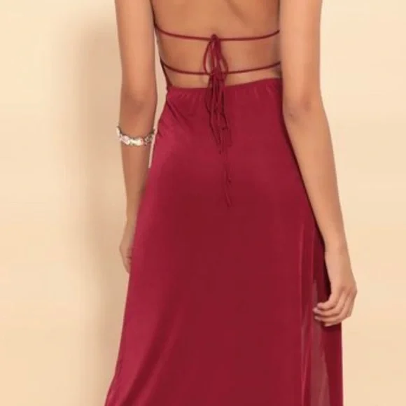 cleavage maxi dress Catch Me On Vacay Plunge Open Back Maxi Dress – Miss Kay's Kloset